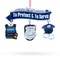 Serve Honor & Protect Police Badge and Gear Resin Christmas Ornament
